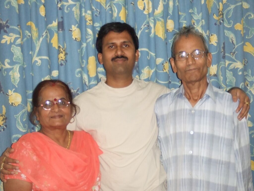 Dr Avnish with his parents