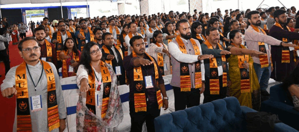 Learners taking their oath at the MUJ 4th convocation