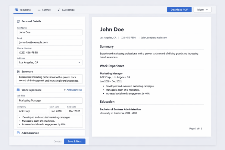 resume.io is a AI resume builder tools for graduates