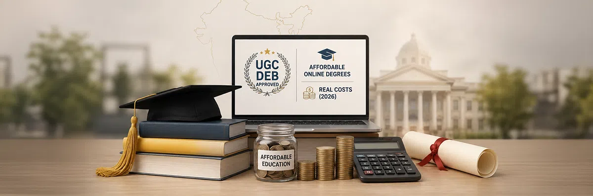 Affordable Online Degrees in India: UGC-DEB Approved Universities & Real Costs (2026)